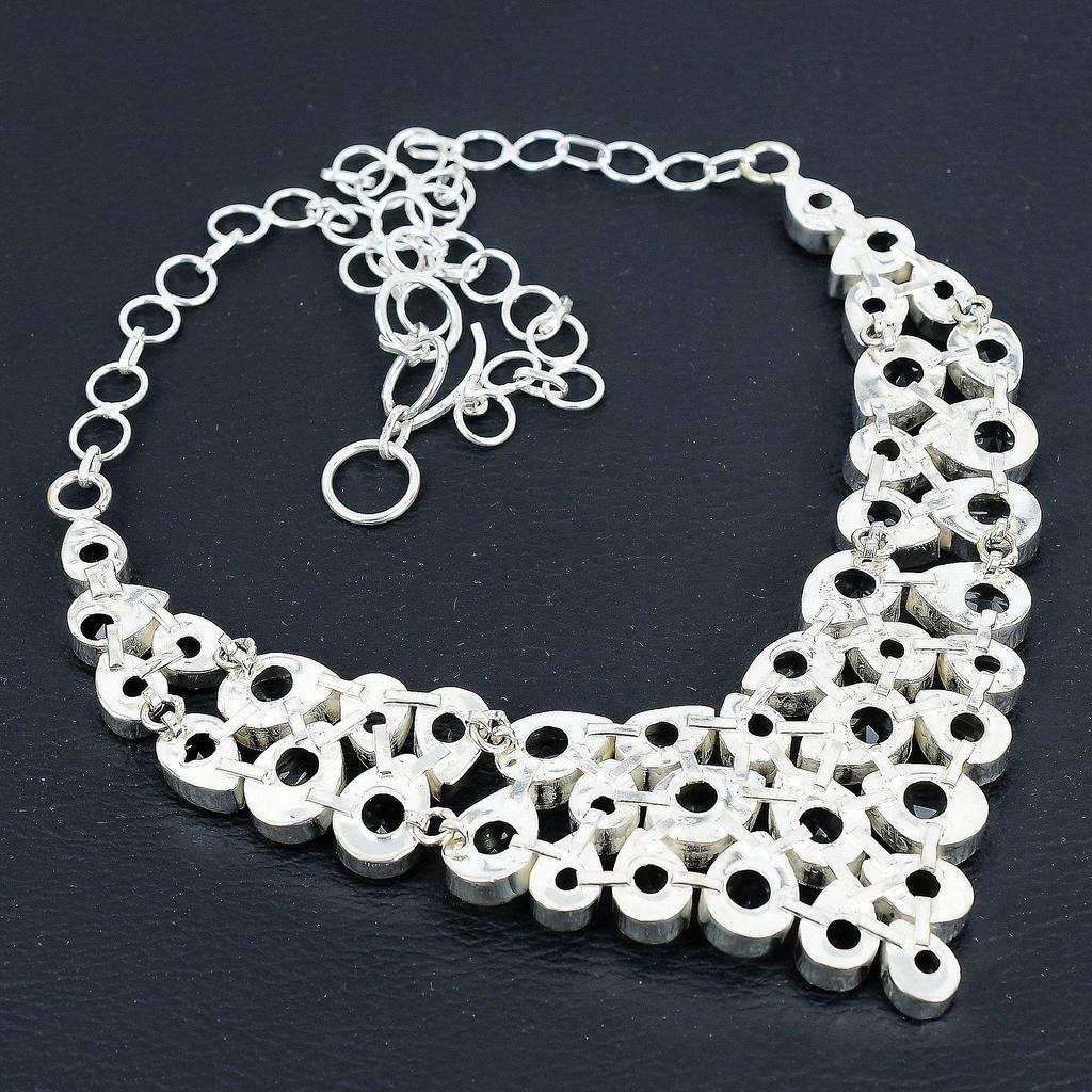 Dainty White Topaz Gemstone Handmade 925 Sterling Silver Necklace, White Topaz Silver Necklace For Wife, Unisex Necklace Mother's Day Gift