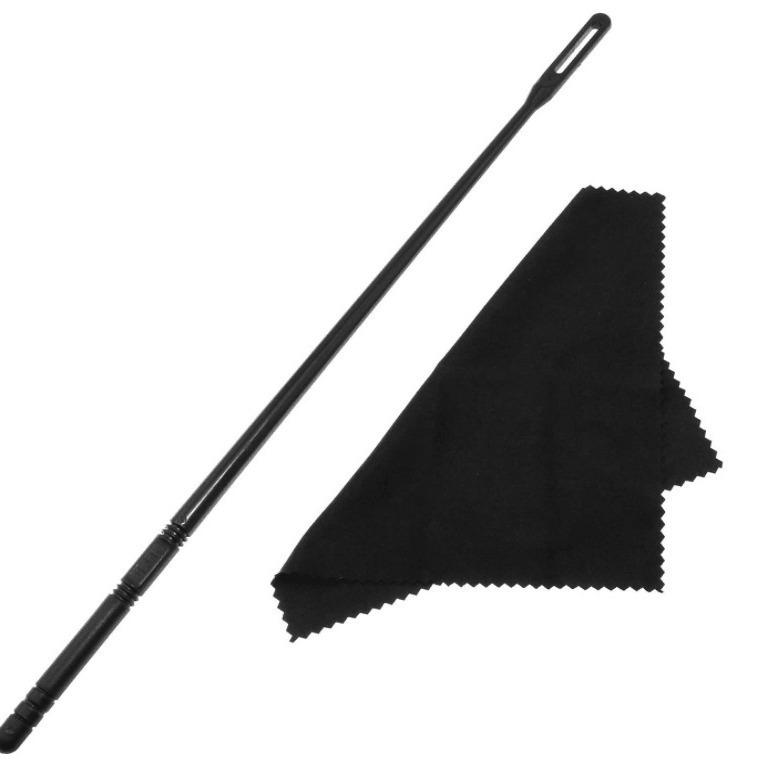 Flute Cleaning Kit: Rod, Probe, Swab, Cloth - Musical Instrument Accessories 1 Rod + 1 Cloth