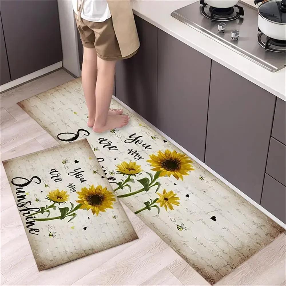Kitchen Carpet Mats for Floor Bedroom Living Room Long Bedside Area Rug Soft Washable Carpet Anti Slip Bathroom Entrance Doormat
