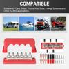 600A Bus Bar Terminal Power Distribution Block M10 Studs DC Positive Negative Terminal Block For Boat Car RV Cable Organizer