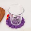 Cartoon Design Woven Cup Mat Handmade Insulation Placemat Tabletop Protector  Halloween Decorative