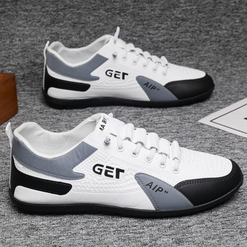 Men's shoes autumn new leather surface breathable casual shoes trendy versatile soft sole non-slip sports shoes one pedal men's shoes