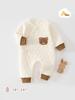 Autumn Winter Newborn Romper: Warm, Three-Layer Jumpsuit for Boys & Girls with Butterfly Design