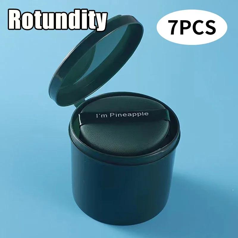 7 Pcs/box Cosmetic Puff Set with Box Concealer Foundation Hide Pores Double Sided Sponge Puff Drying Wet Use Facial Makeup Tools