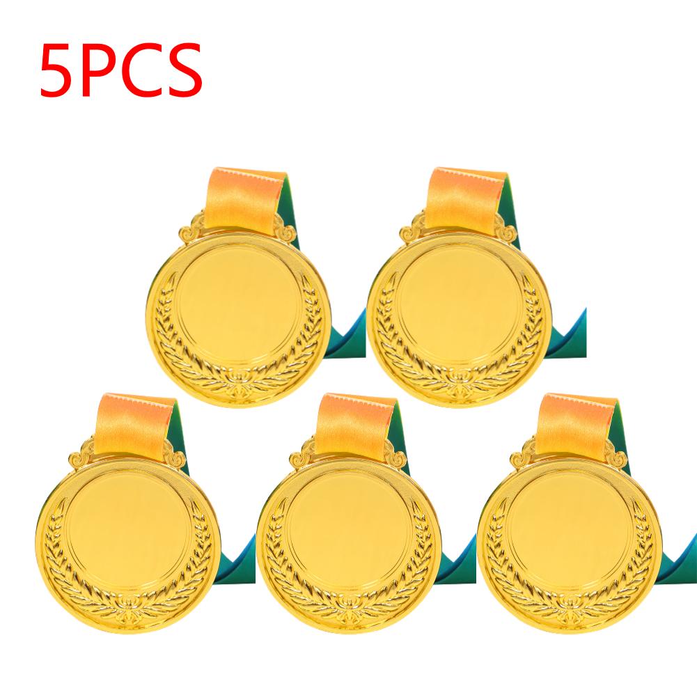 1-10Pcs Award Medals Blank Medal with Color Ribbon Gold Silver Bronze Winner Reward Medal Customized Gift Competitions Souvenir
