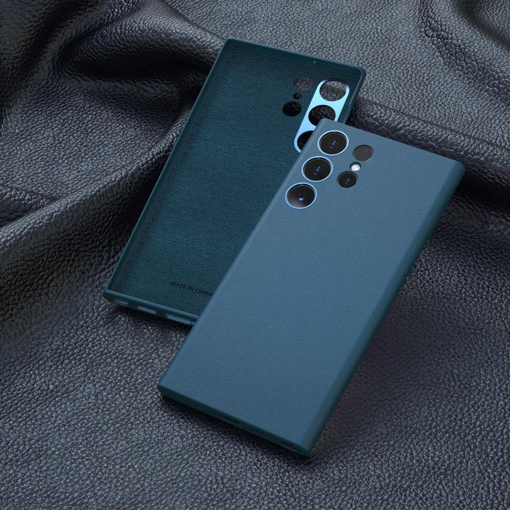 Luxury Genuine Leather Case for Samsung Galaxy S25Ultra S24 S22 Ultra S23 Ultra Case High Quality Phone Case Bumper Camear Lens Full Protector