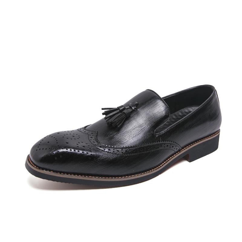 Korean Style Youth Formal Business Leather Shoes - Men s Pointed Toe British Casual Shoes 39