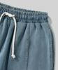 Beodeonteu Front Line Washed Wide Sweatpants [Medium Blue]
