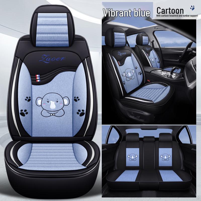 2020 Cartoon Buckwheat Car Seat Cushion - Full Cover, All-Season