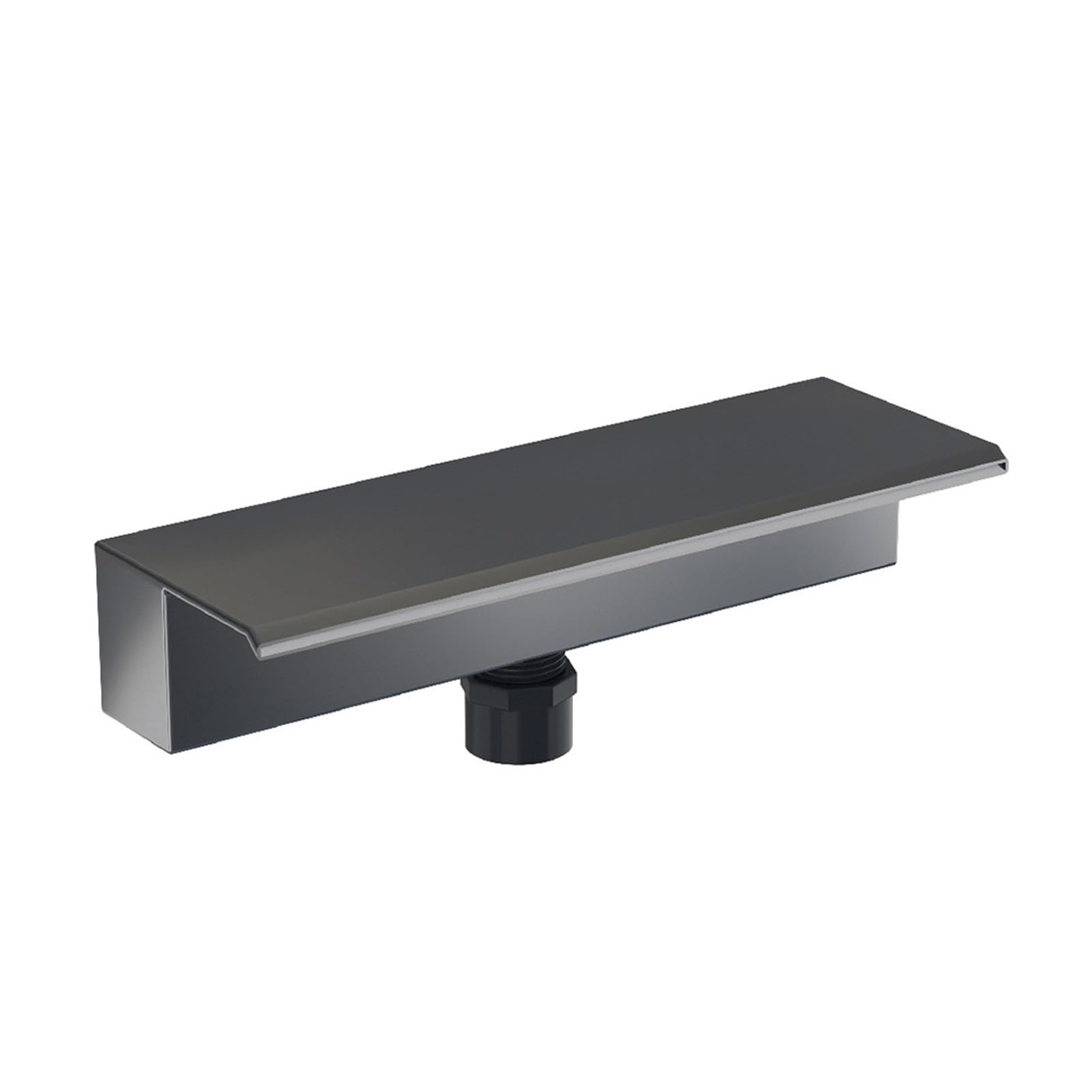 Headerbs Pool Waterfall Spillway Stainless Steel Decorative Fountain Sprinkler Channel Garden Villa Pool (300mm)