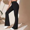 Summer Drop Sense Ausgestellte Hohe Taille Einfarbige Yogahose Damenmode Lässig Gestrickte Sporthose