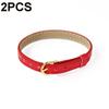 [JN] 2PCS Pet Collar DIY Accessories New Dollhouse 8mm PU Leather Bracelet For Slide Charms Wristband Women
