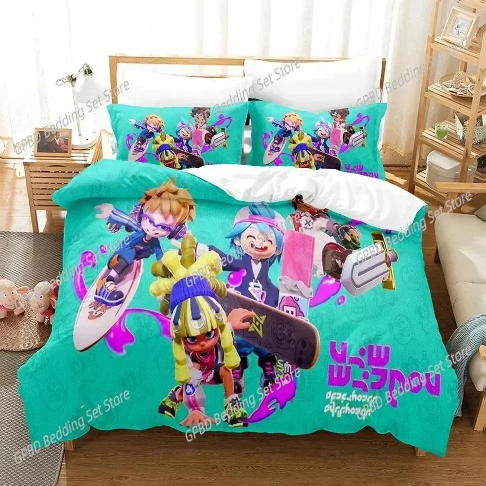 Print Game Ninjala Cartoon Bedding Set 3D Printed Suitable for Bedroom Duvet Cover Set With Pillowcases Kids Home Textile