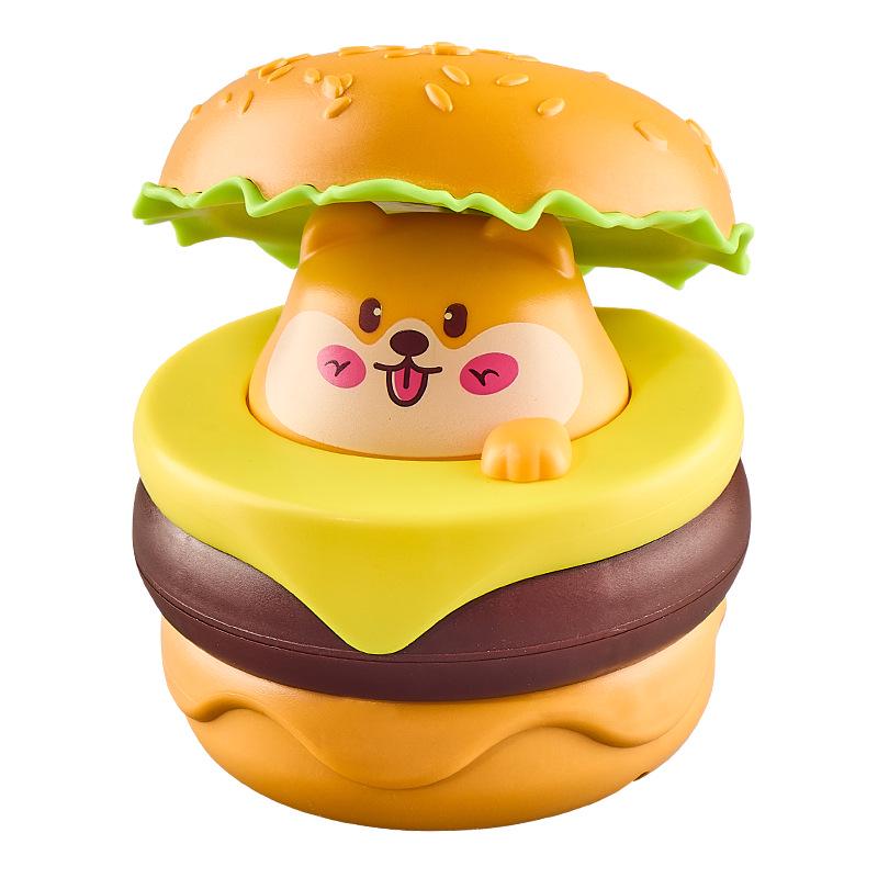 Hot Selling Burger Car Toy: Inertial Pull-Back for Kids, Press-and-Slide Cartoon Design, Perfect Festival Gift for Boys & Girls