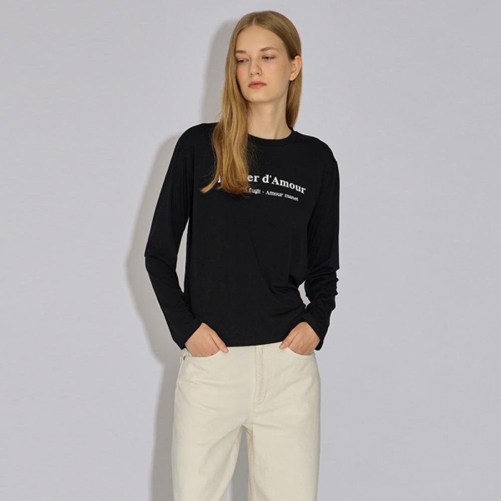 

She S miSS LeTTering Round Neck T ShirT SajTSo32040 blacks/00