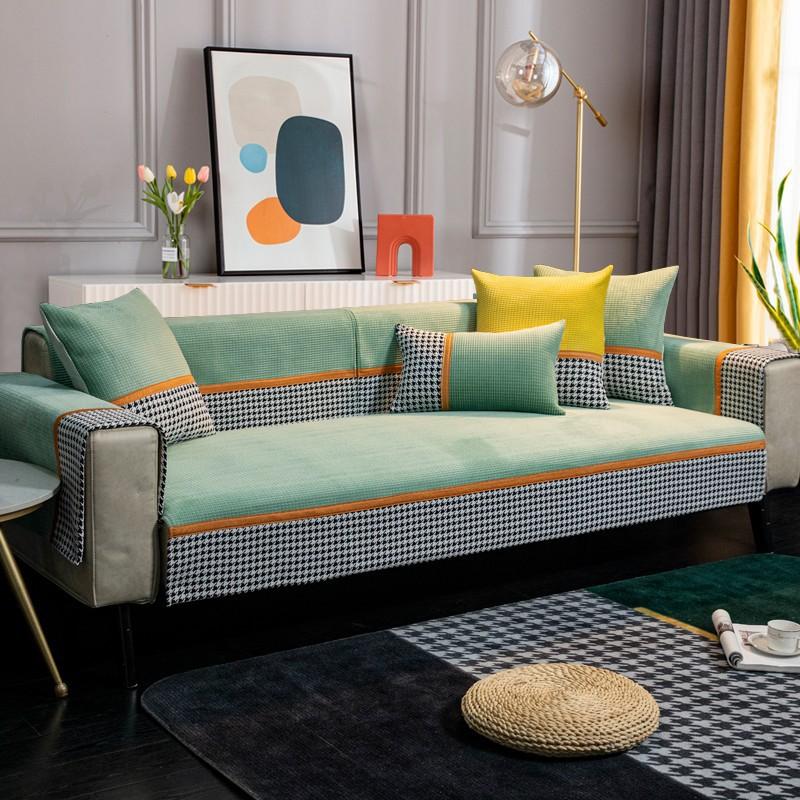 Sofa Cushion Four Seasons Universal Non-Slip Nordic Style Ins Sofa Cover Thickened Seat Cushion Universal Backrest Towel Cover Cloth