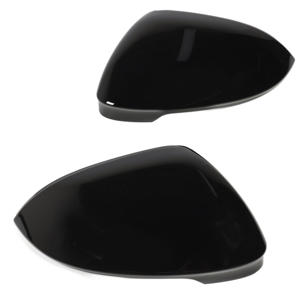 2PCS Rearview Mirror Cover Bright Black Smooth Texture Door Side Mirror Cap Housing Fit For ID3 Mk8 2020+