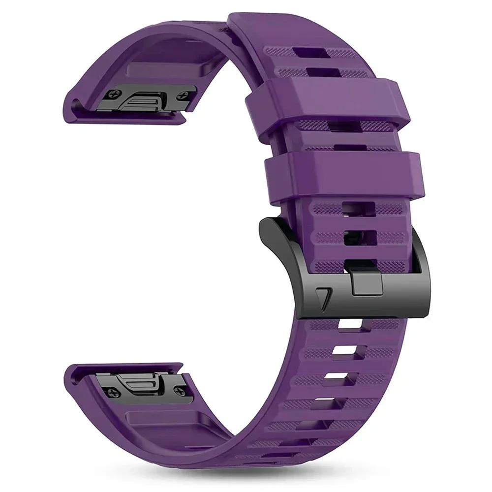 22 26mm QuickFit Watch Band for Garmin Fenix 8pro E 7 7X 6X 6 Pro 5 5X Plus Silicone Strap Enduro 3/Tactix 8/Quatix 8 Wriststrap