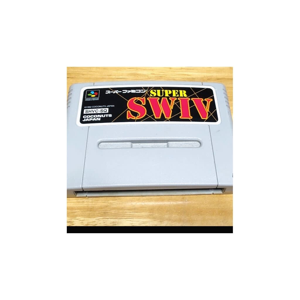 Used Super SWIV SFC SNES Super Famicom SHVC-SQ tested working Nintendo Shooter Coconuts Japan NTSC-J Super Nintendo Cartridge