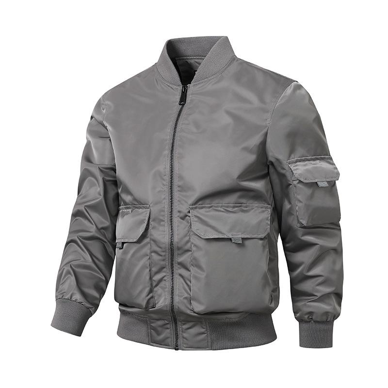 Veste de travail multipoches Veste d'automne et d'hiver pour homme Veste bomber Veste d'aviateur pour homme