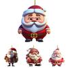 Christmas Themed Santa Claus Pattern Acrylic Pendant For Auto Interior Decor