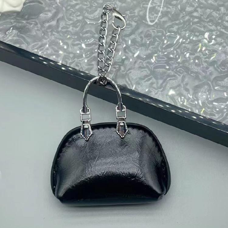 Small Keychain Bags Pendant Fashion PU Leather Keyring Decors for Women Bag Charm for Travel Sports and Daily Use