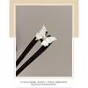 Sandalwood U Shape Hair Stick Retro Chinese Style Butterfly Hairpin Elegant Women Hair Accessories