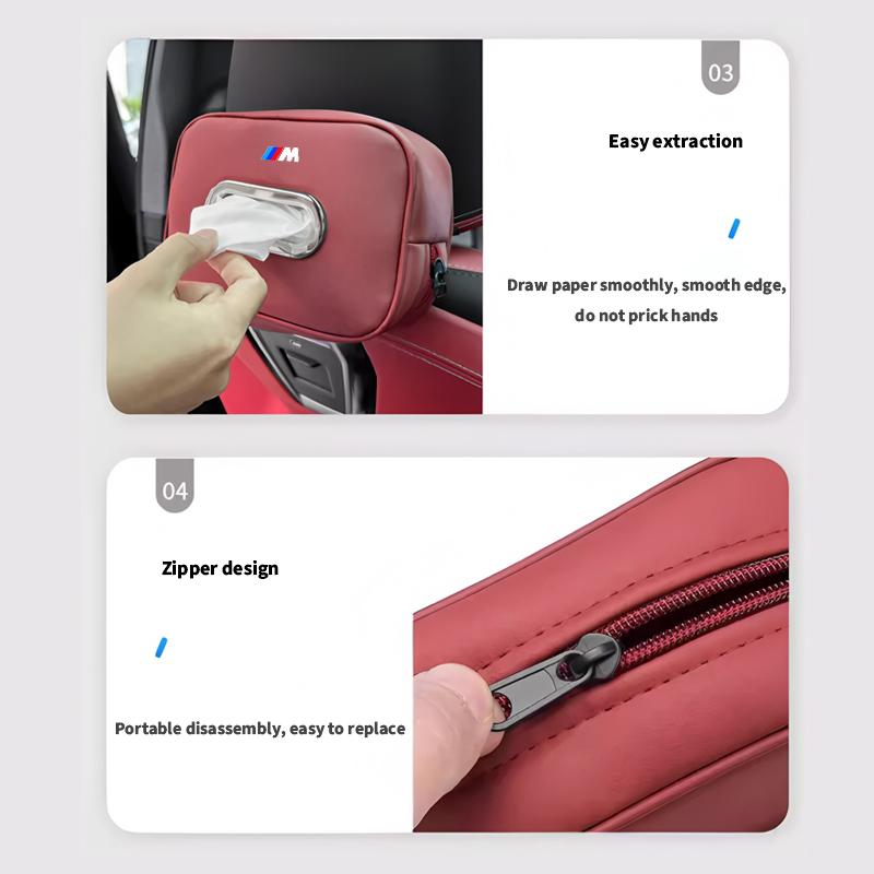 New model car tissue box holder, Napa leather car tissue box, Rear seat tissue box For BMW M6 M5 M3 X1 X3 X5 E38 E39 E46 E53 E60