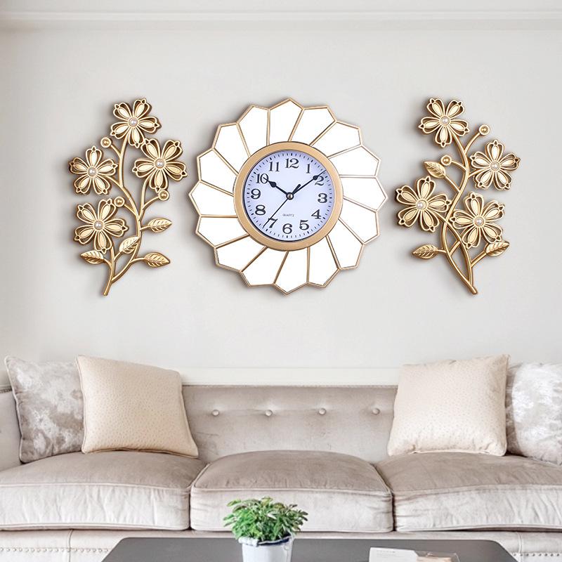 Triple Wall Clock Three Piece Set Simple Plastic Home Decoration
