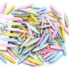 20pcs Metal Hair Clips Colorful 6cm Oval Geometric Hairpin Hair Side Clips Duckbill Clip Barrettes For Women Hair Accessories
