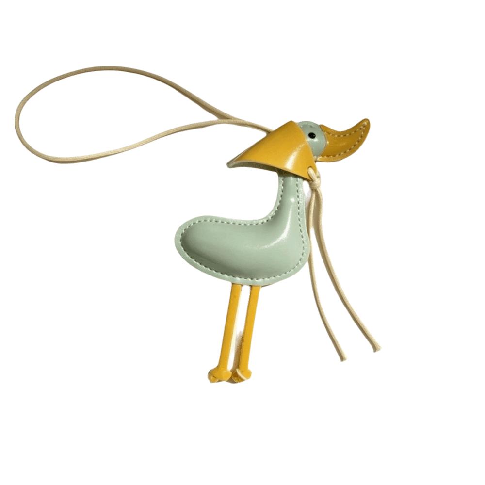 PU Bag Pendant Yellow Duck Cartoon Car Keyring Cute Duck Keychain Daily Use