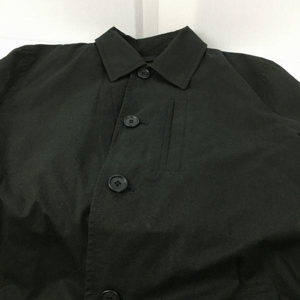 USED/COMME CA COLLECTION Cotton Balmacaan Coat Size 3 Black Made In Japan Cupra Lining
