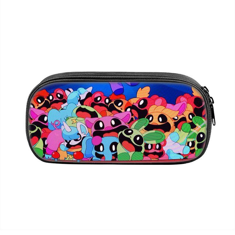 Smiling Critters Cartoon Pencil Case Nylon Kids School Supplies Storage For Children