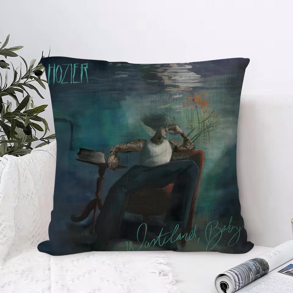 Hozier Cushion Cover Breathable Linen Pillow Cover SkinFriendly Home Decor Pillowcase with Hidden Zipper