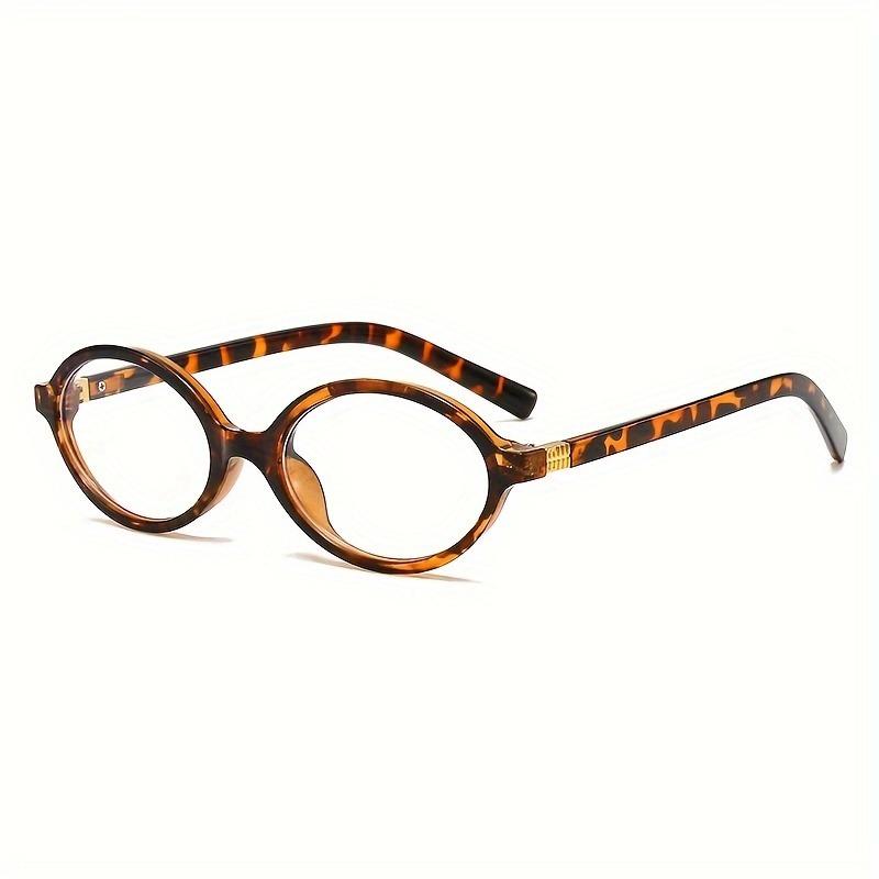 Retro Oval Fashion Glasses with Anti-Glare Lenses - Chic Small Frame Ideal for Party Wear & Travel Glasses Accessories