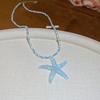 Beach Sea Series Bohemian Starfish Choker Bohemian Starfish Rice Beads Chain  Women