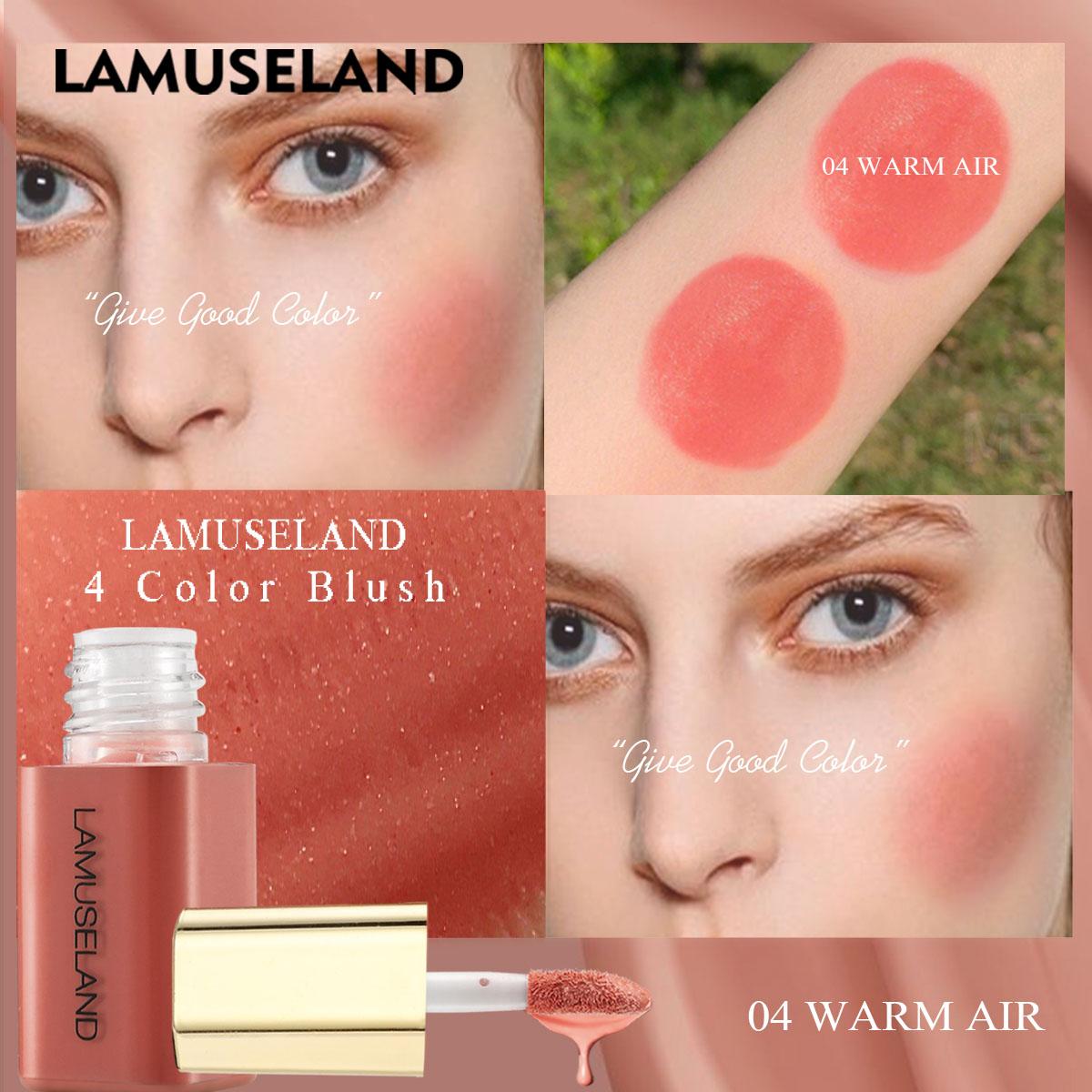

LAMUSELAND 4 цвета, жидкие румяна, косметические румяна, натуральный макияж для щек, лица