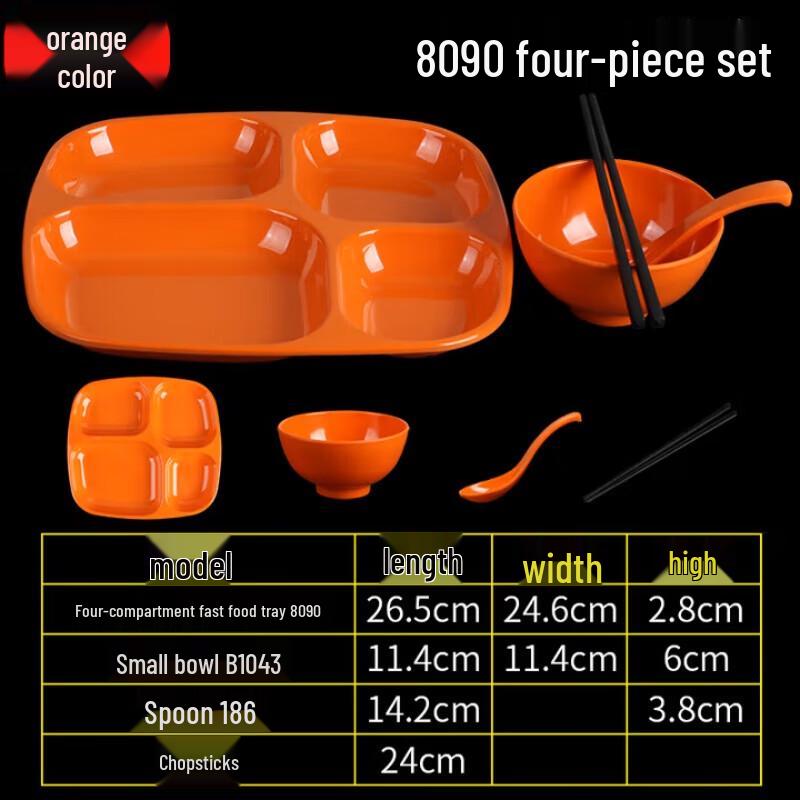 

Colored Melamine Partitioned Meal Tray