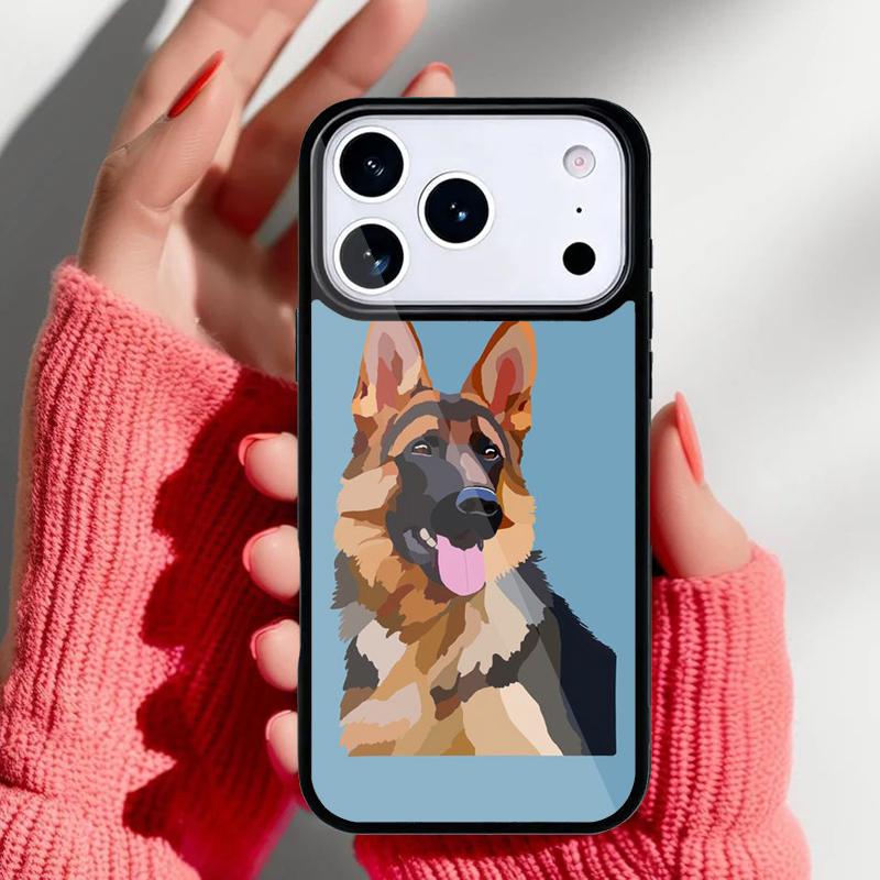 German Shepherd Dog print Phone Case for iPhone 17 16 15 14 13 Pro Max Back Cover for 12 11 Pro Coque