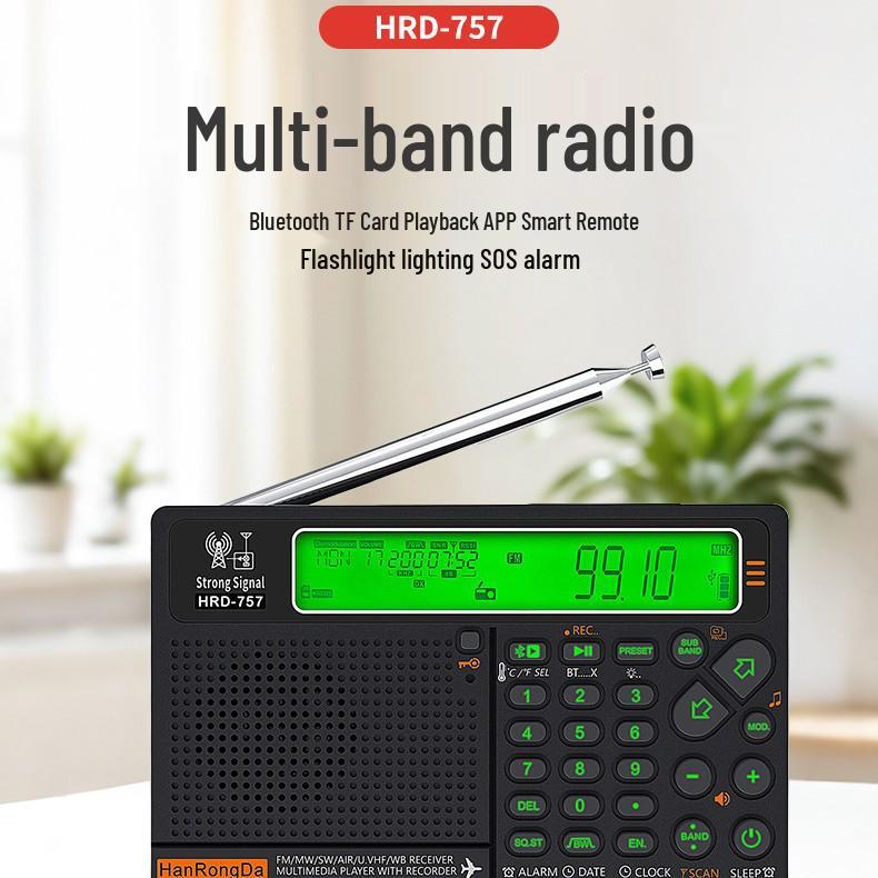 HRD-757 Multi-Band Radio with APP Control, Bluetooth, SOS Alarm & Lighting Receiver