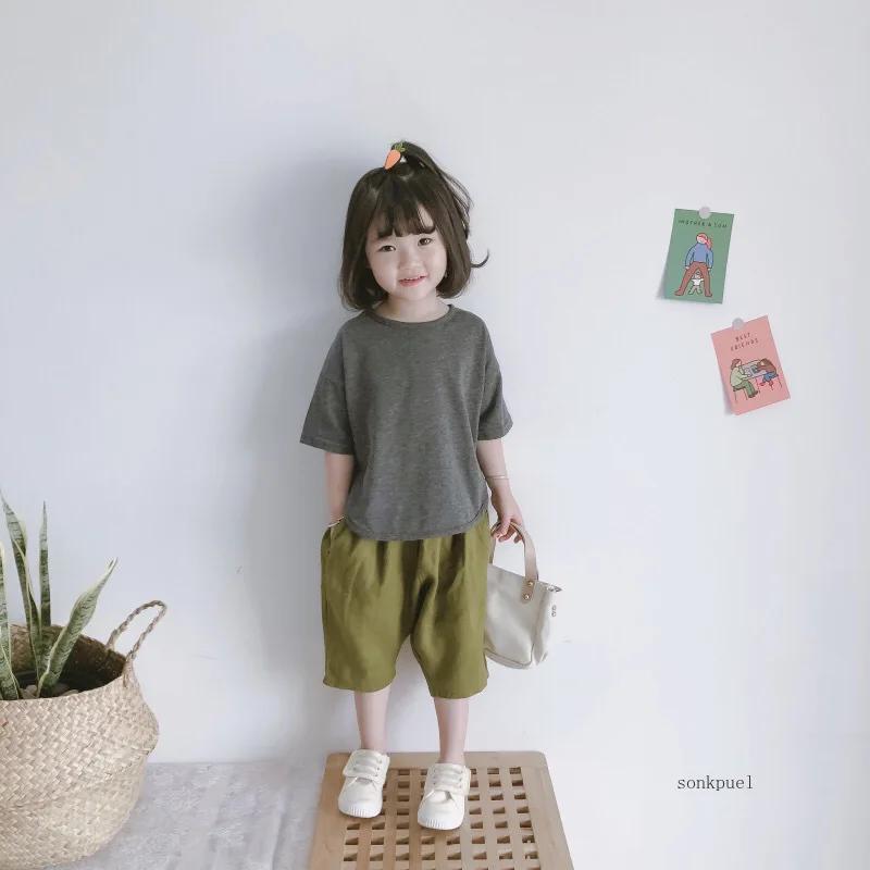 Summer Baby Kids  Clothes Cotton Boy Girls Shorts Solid Children's Short Casual Pants