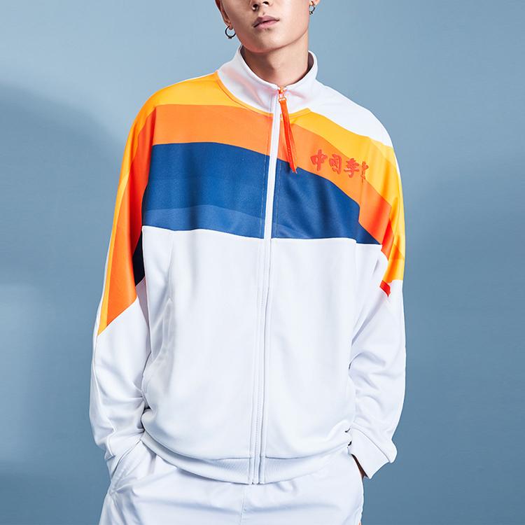 Li Ning New York Fashion Week Series Stand Collar Loose Sports Jacket Men Jacket Standard-White AJDP653-2