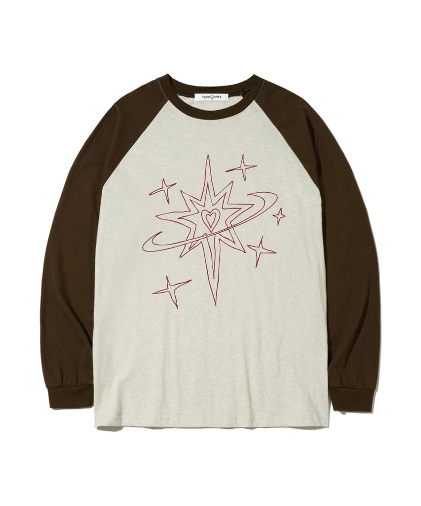 Deomopeuhauseu Line Star Planet Print Oversized Long Sleeve [4 Colors]