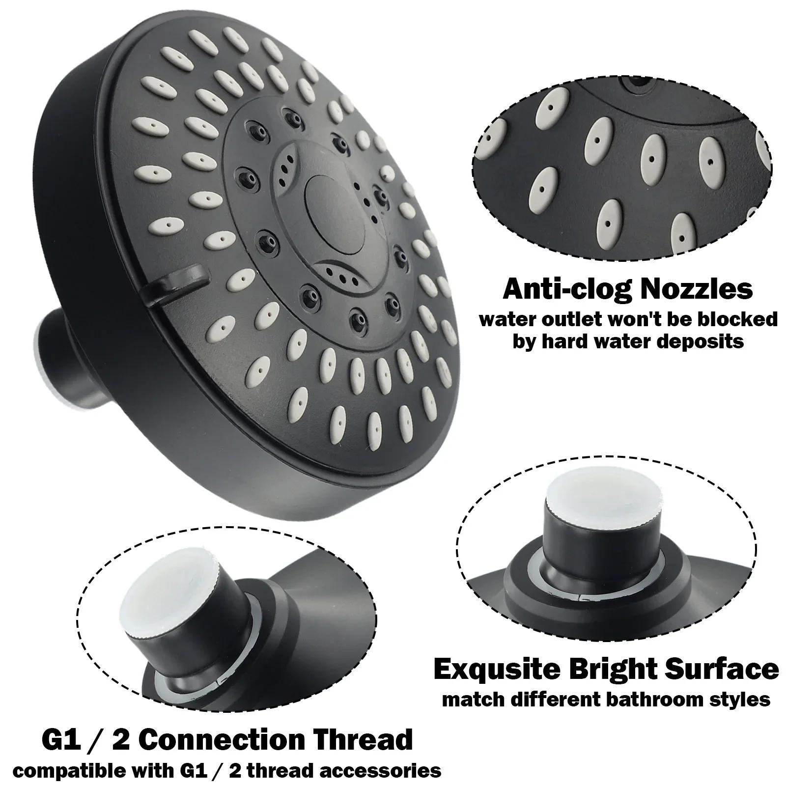 Practical High Quality Shower Head Bathing 4-inch Adjustable Five-Speed Home Improvement Replacement Rotatable China Mainland