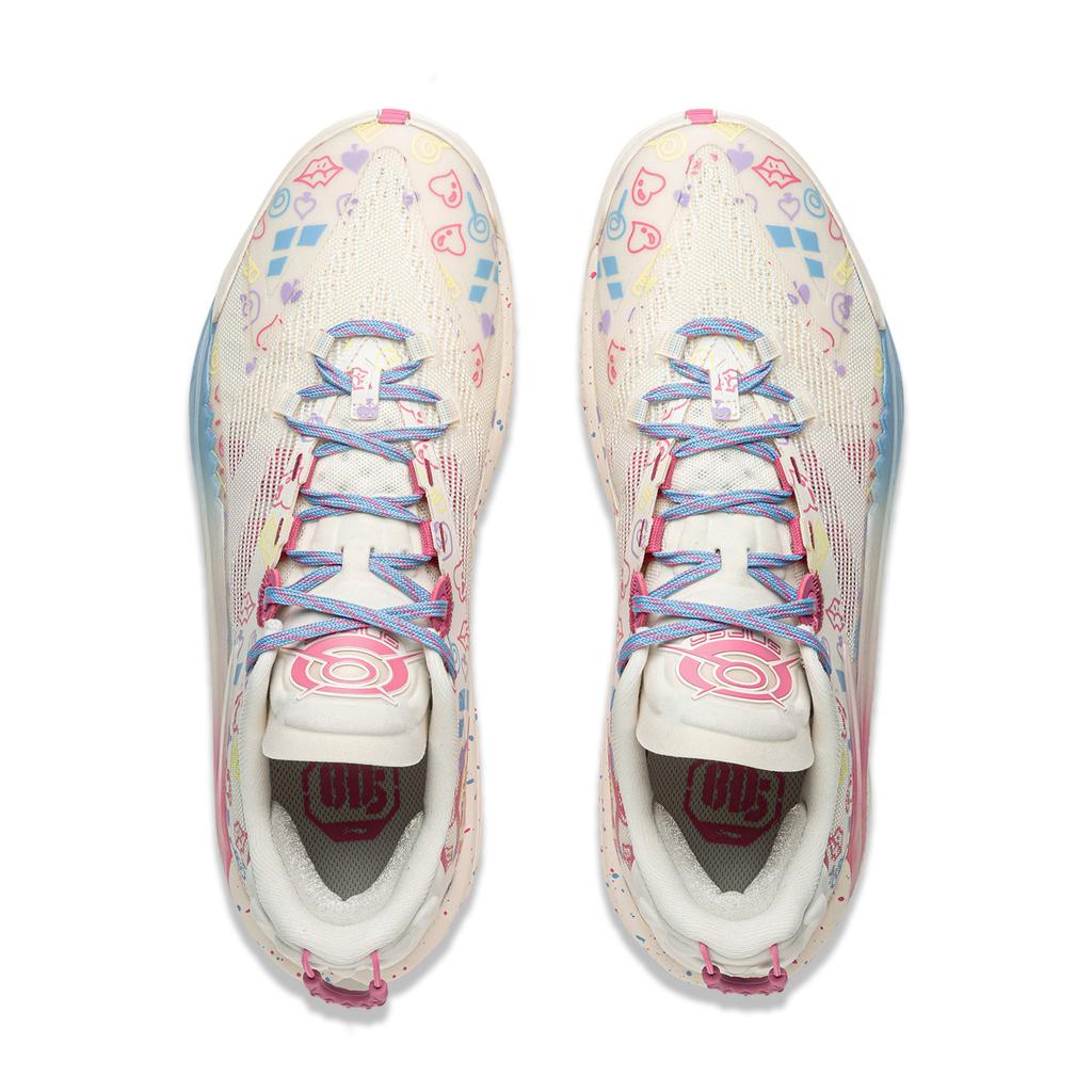 New LiNing Recreational Squirt 1 SUPER Anti Slip And Wear Resistant Rebound Low Top Basketball Shoes Men's Ecru ABFV005-2