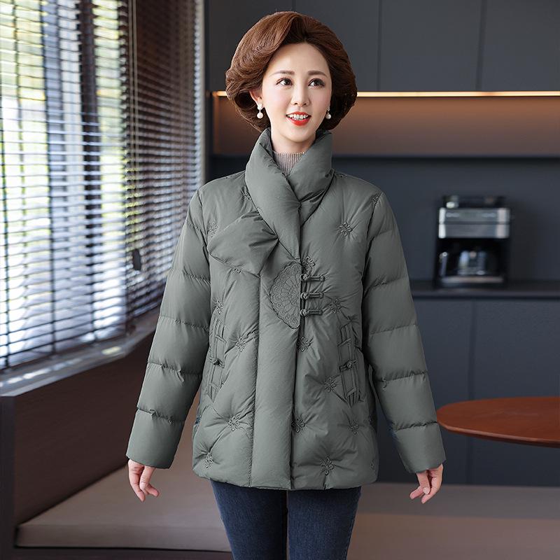 

Winter 2025 Women s Chinese Style Short Down Jacket with Frog Buttons 2XL (suggested 120-135 jin)