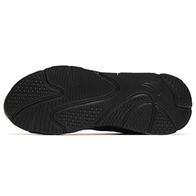 Anta Lifestyle Series Fabric Synthetic Leather Shock Absorbing Non-Slip Wear-Resistant Low-Top Casual Shoes Women sneaker Black 122258891-4