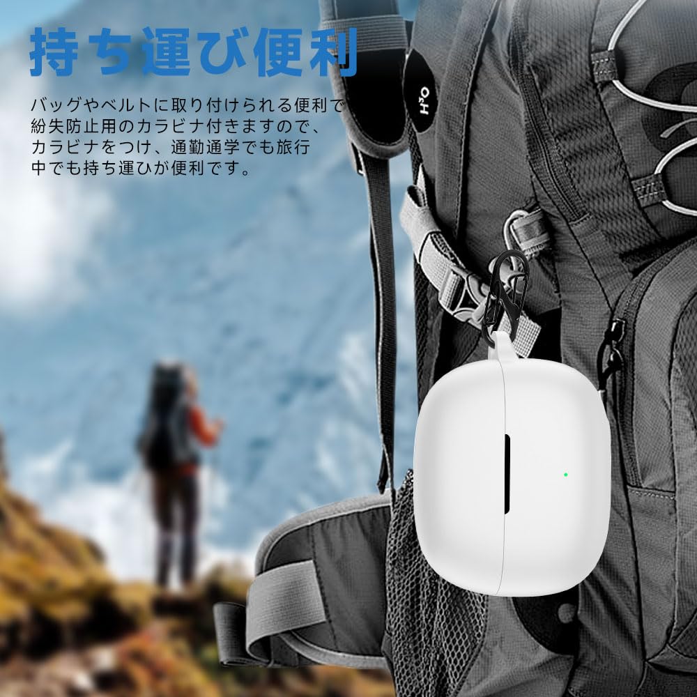 For UGREEN Bluetooth Earphones WS209 Case Equipped with a Hook To Prevent Soft Silica Gel Sports Cool Shock Soft Case Drop Prevention Protection