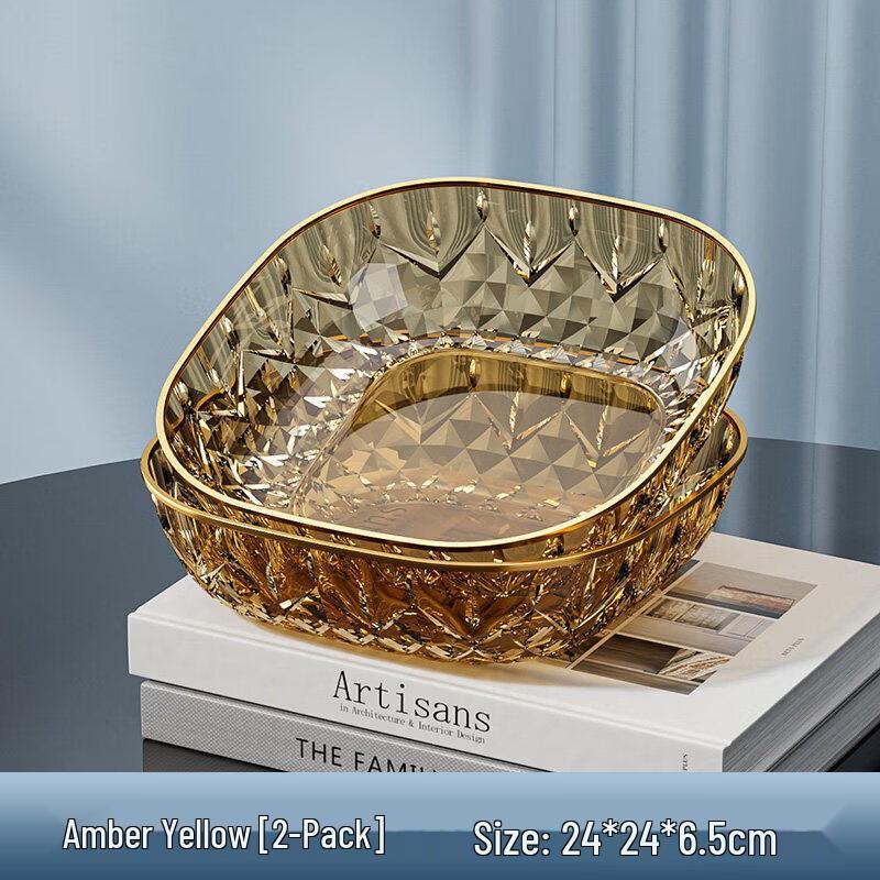 Trendy Diamond Texture Plastic Fruit & Candy Dish