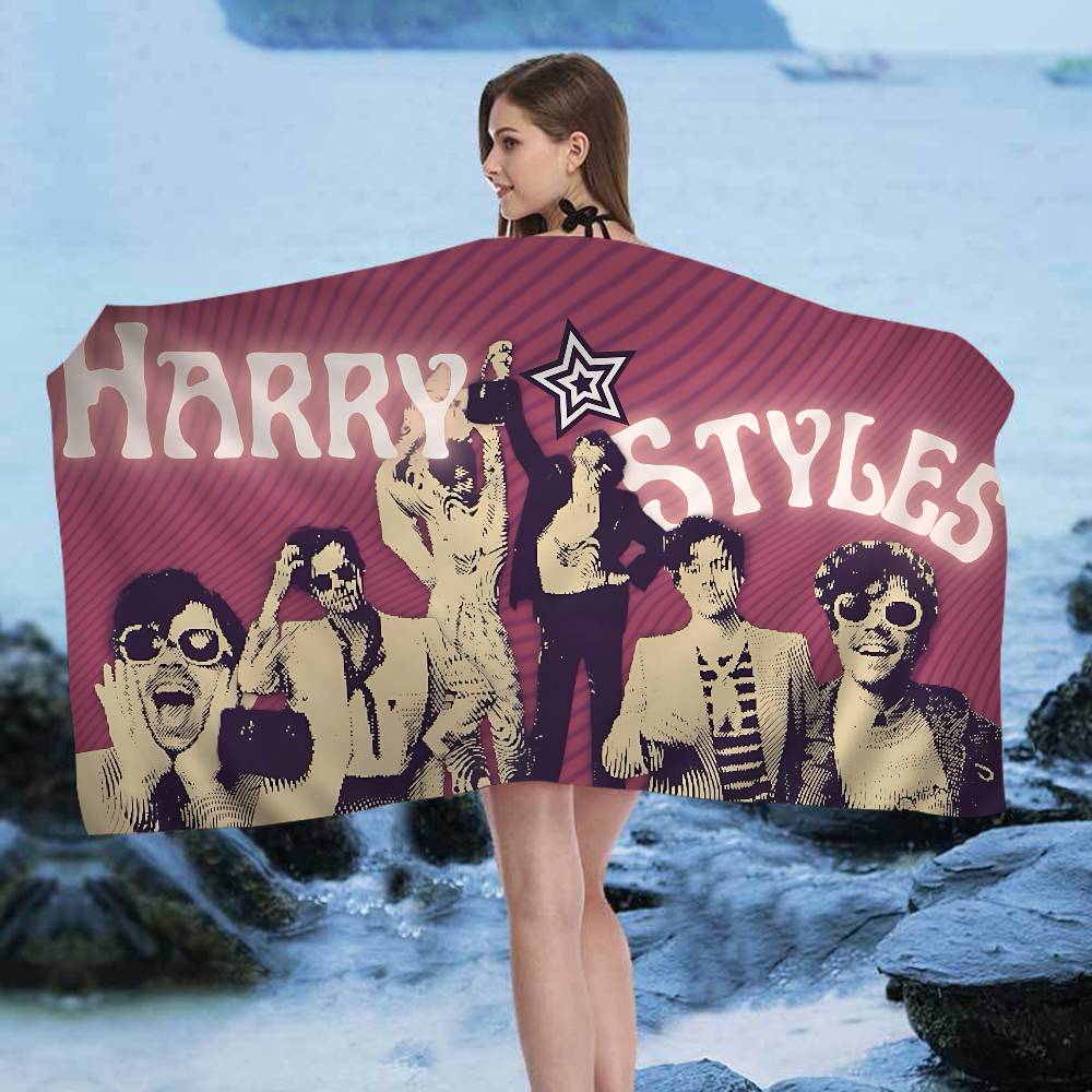 Asciugamano da Spiaggia Stampato in Microfibra Cantante Pop Classico H-Harry S-Styles Arrampicata su Montagna Yoga Spiaggia Nuoto Corsa Assorbente